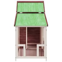 Hondenhok 143x60,5x109 cm massief grenenhout mokkakleurig - thumbnail