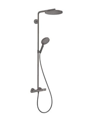 Doucheset HansGrohe Raindance Select S 240 1jet PowderRain Met Thermostaat Geborsteld Zwart Chroom Doucheset HansGrohe Raindance Select S 240 1jet PowderRain Met Thermostaat Geborsteld Zwart Chroom