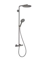 Doucheset HansGrohe Raindance Select S 240 1jet PowderRain Met Thermostaat Geborsteld Zwart Chroom - thumbnail