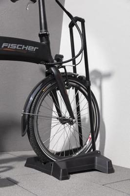 FISCHER FAHRRAD 10446 Fietsenrek Aantal plaatsen: 1 Kunststof, Aluminium Zwart