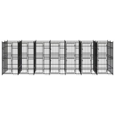 Hondenkennel 12,9 m² staal
