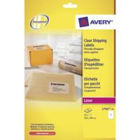 Avery L7567-25 verzendetiketten ft 210 x 297 mm (b x h), 25 etiketten, transparant - thumbnail