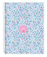 Notitieboekje Vicky Martín Berrocal Paraíso Blauw Roze A4 120 Lakens - thumbnail