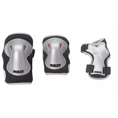 Roces - super skatebescherming 3-pack - kinderbescherming - grijs - maat m Roces - super skatebescherming 3-pack - kinderbescherming - grijs - maat m