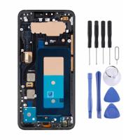 LCD-scherm en digitizer volledige montage met frame voor LG V40 ThinQ (zwart) - thumbnail