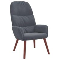 Relaxstoel fluweel donkergrijs - thumbnail