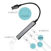 I-tec Metal USB 3.0 HUB 1x USB 3.0 + 3x USB 2.0 - thumbnail