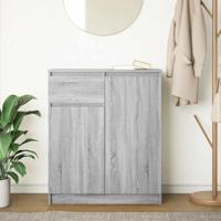 Dressoir met lade 71x35x84 cm spaanplaat grijs Sonoma - thumbnail