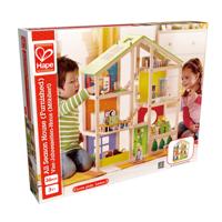 Hape houten 4 seizoenen poppenhuis met meubels - thumbnail