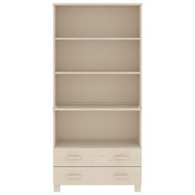 Hoge kast HAMAR massief grenenhout honingbruin