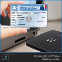 ID/SIP-kaartlezer Ewent EW1052 USB 2.0 Zwart - thumbnail