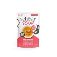 Schesir Cat Soup met zalm en wortel natvoer kat (zakjes) 1 doos (12 x 40 g) - thumbnail