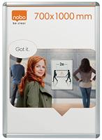 Kliklijst Nobo Premium Plus 70x100cm aluminium - thumbnail