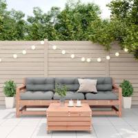 4-delige Loungeset met kussens massief douglashout - thumbnail