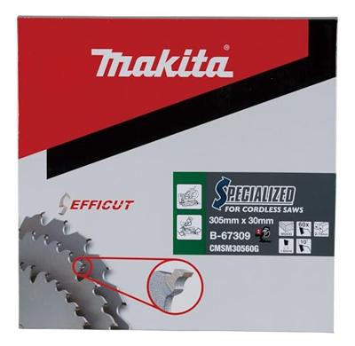 Makita Afkortzaagblad voor Hout | Efficut | Ø 305mm Asgat 30mm 60T - B-67309