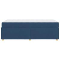 Bedframe met matras Blauw 90 x 190 cm Stof - thumbnail