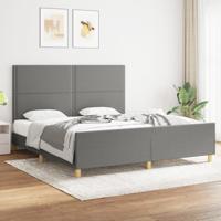 Bedframe zonder matras stof donkergrijs 180x200 cm - thumbnail