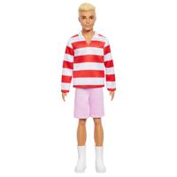 Barbie - Ken Fashionistas-pop met rood gestreepte top en korte broek - Barbie - HYV01 - thumbnail