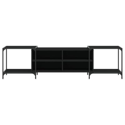 Tv-meubel 203x37x50 cm bewerkt hout zwart