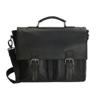 1 vaks HOUSTON old school laptoptas 15,6 inch zwart - thumbnail