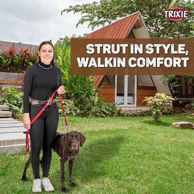 Hondenriem Trixie New Premium Rood 37 cm M/XL