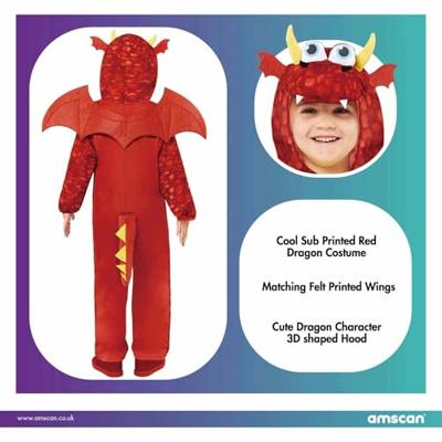 Draken Kostuum Rood Kind