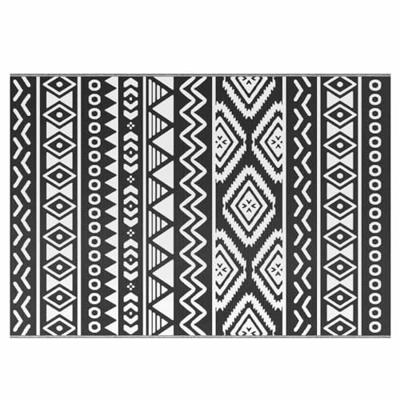 VidaXL Buitenkleed arakil 160x230 cm polypropeen zwart