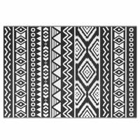 VidaXL Buitenkleed arakil 160x230 cm polypropeen zwart - thumbnail