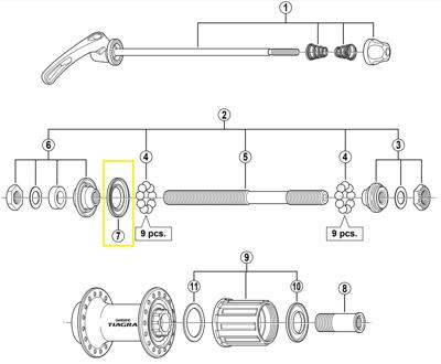 Shimano stofkap links fh-4500