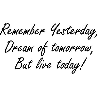 Remember Yesterday - Muursticker Remember Yesterday - Muursticker