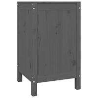 Wasmand 44x44x76 cm massief grenenhout grijs - thumbnail