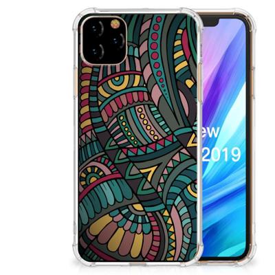 Apple iPhone 11 Pro Max Doorzichtige Silicone Hoesje Aztec Apple iPhone 11 Pro Max Doorzichtige Silicone Hoesje Aztec