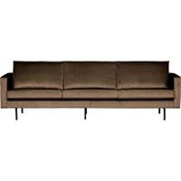 WOOOD Bank 3-zits 'Rodeo' Velvet, kleur Taupe - thumbnail