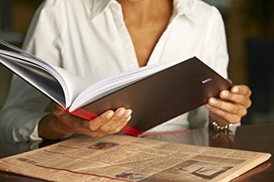 Oxford BLACK N&apos; RED gebonden boek, 192 bladzijden, ft A4, geruit 5 mm