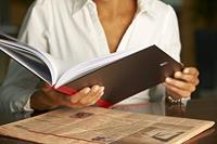 Oxford BLACK N&apos; RED gebonden boek, 192 bladzijden, ft A4, geruit 5 mm - thumbnail