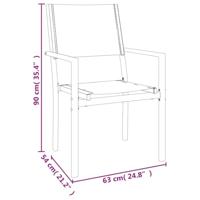 3-delige Tuinset textileen en staal zwart - thumbnail