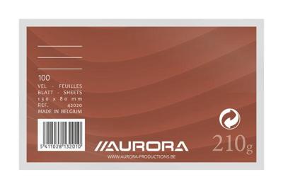 Systeemkaart aurora 130x80 lijn rode koplijn 210gr