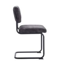 Eetkamerstoel Epse - Antraciet|Grijs - Fluweel - thumbnail