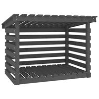 VidaXL Haardhoutrek 108x73x79 cm massief grenenhout grijs - thumbnail