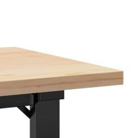 Salontafel O-frame 110x40x45,5 cm grenenhout en staal - thumbnail