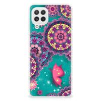 Samsung Galaxy A22 4G | M22 | Hoesje maken | Cirkels en Vlinders - thumbnail