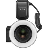Godox MF-R76 macro ringflitser met afzonderlijke flitsbuisregeling en 8 adapterringen - thumbnail