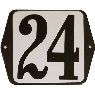 Huisnummer naambordje standaard 15x12 cm nummer 24 - Warentuin mix Huisnummer naambordje standaard 15x12 cm nummer 24 - Warentuin mix