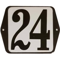 Huisnummer naambordje standaard 15x12 cm nummer 24 - Warentuin mix - thumbnail