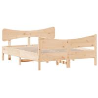 Bedframe zonder matras massief grenenhout 150x200 cm - thumbnail