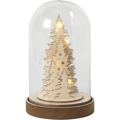 Creativ Company Stolp op houten voet, 18cm Creativ Company Stolp op houten voet, 18cm