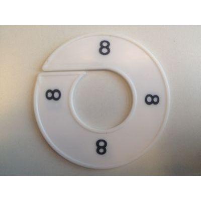 Maatring 9cm wit/zwart 8