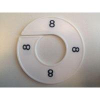 Maatring 9cm wit/zwart 8 - thumbnail