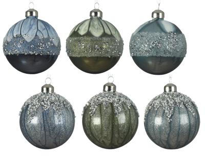 Kerstbal glas d8 cm a6 KSD - Ksd