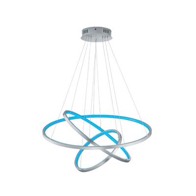 Moderne Hanglamp Aaron - Metaal - Grijs